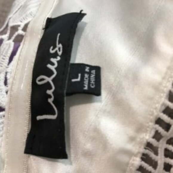 Lulu's White Lace Halter Midi dress Size M/L - Picture 6 of 7